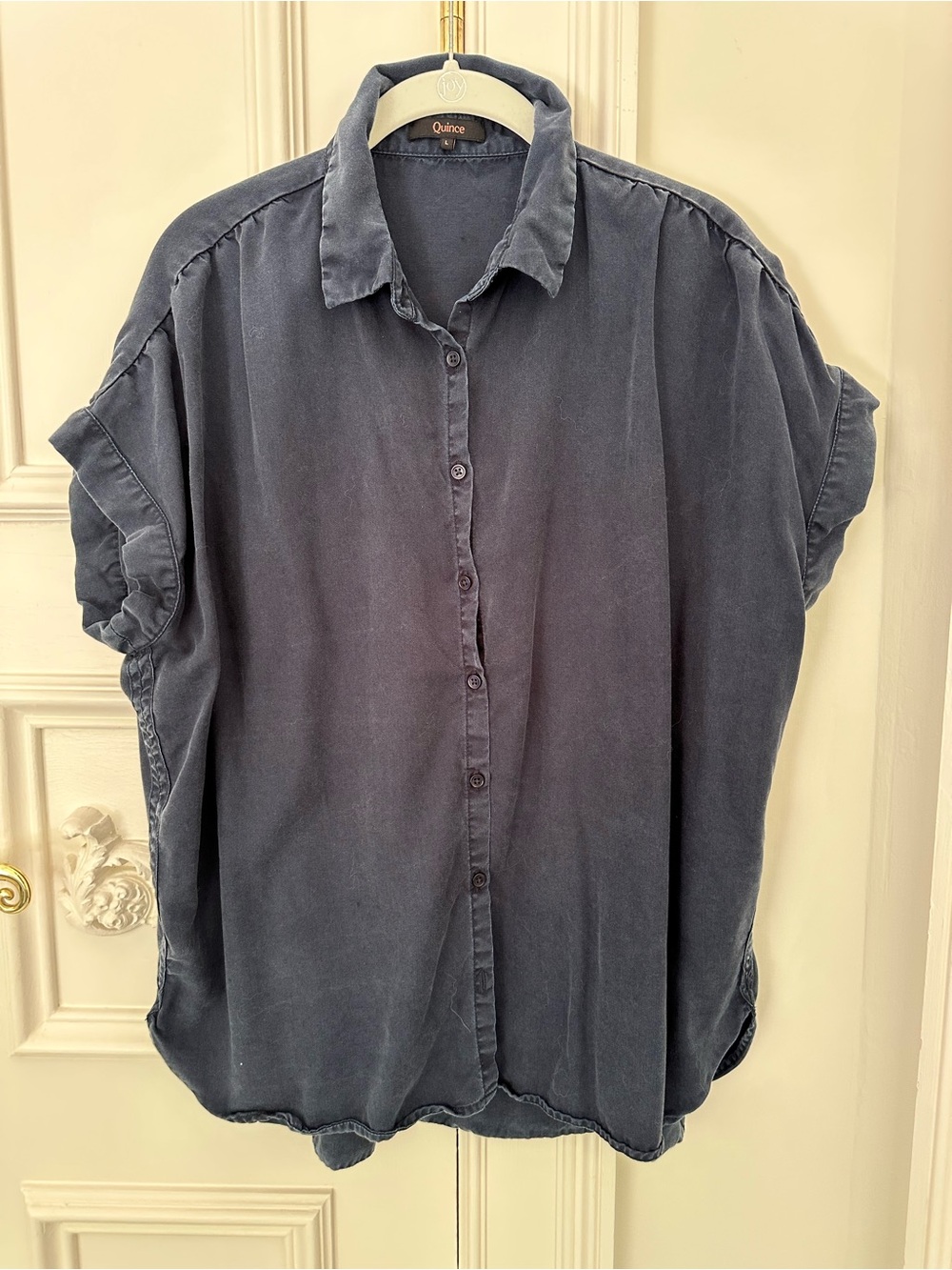 Quince Washed Navy Button-Up Shirt
